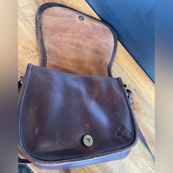 PATRICIA NASH laser cut Sherpa Collection La Cruz Saddle Bag Chocolate - Picture 5 of 5